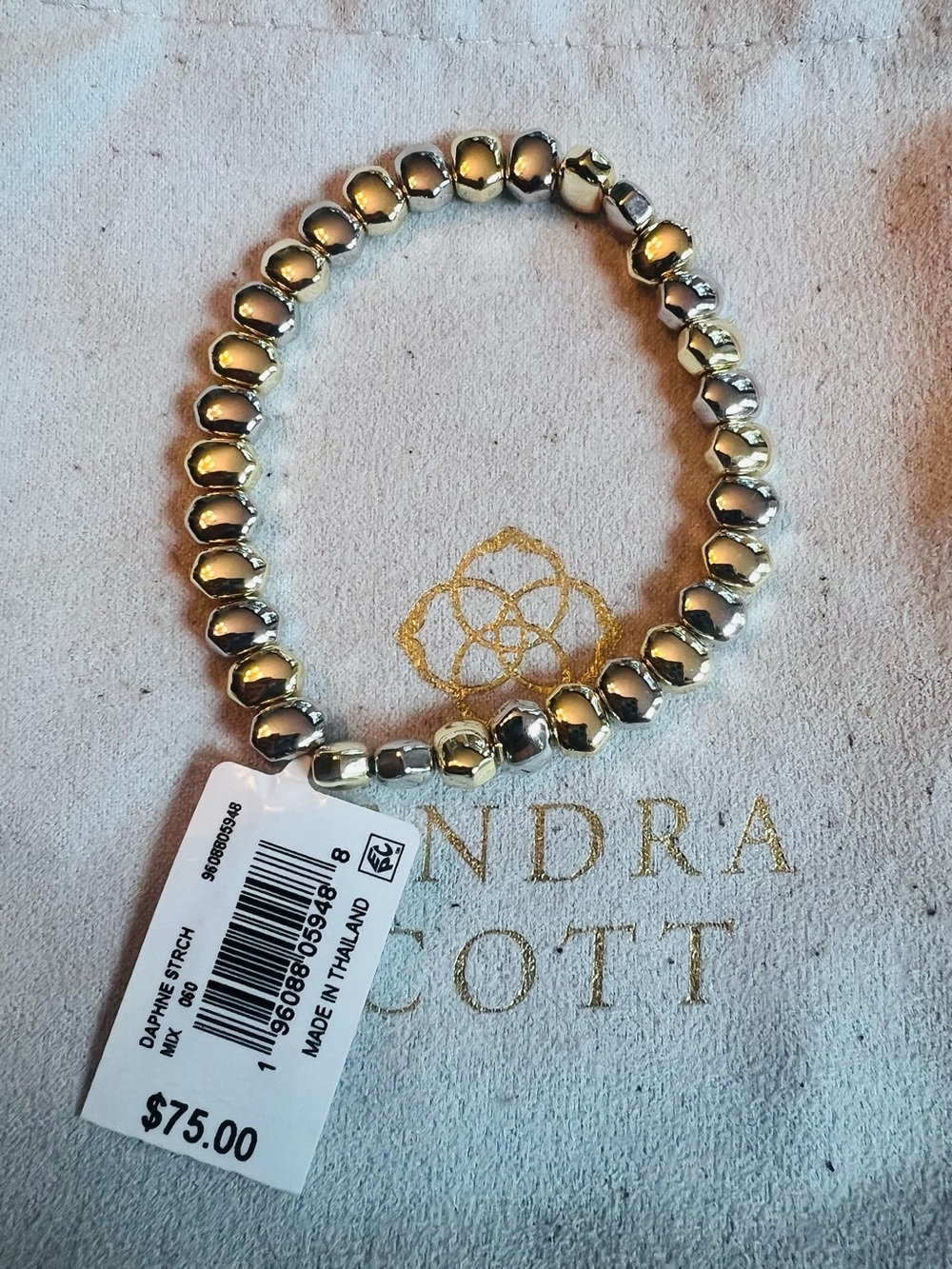 Kendra Scott Daphne Mixed Metal stretch bracelet. New - Picture 2 of 3